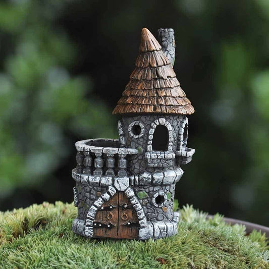 Micro Mini Fairy Castle (Fiddlehead) Fairy House Ornament
