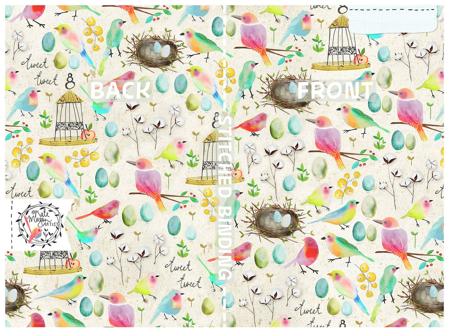 Tweet Birdy Nest notebook: A5 142mm x 210m