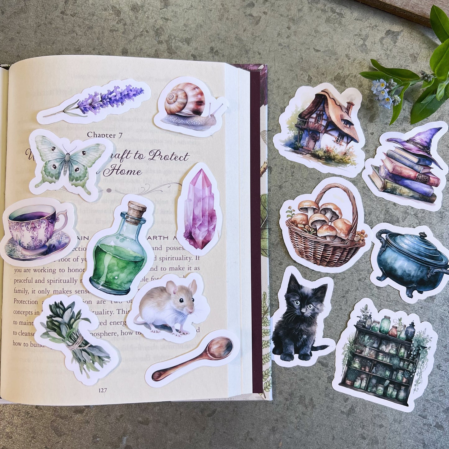 The Witch's Cottage - 15 x stickers