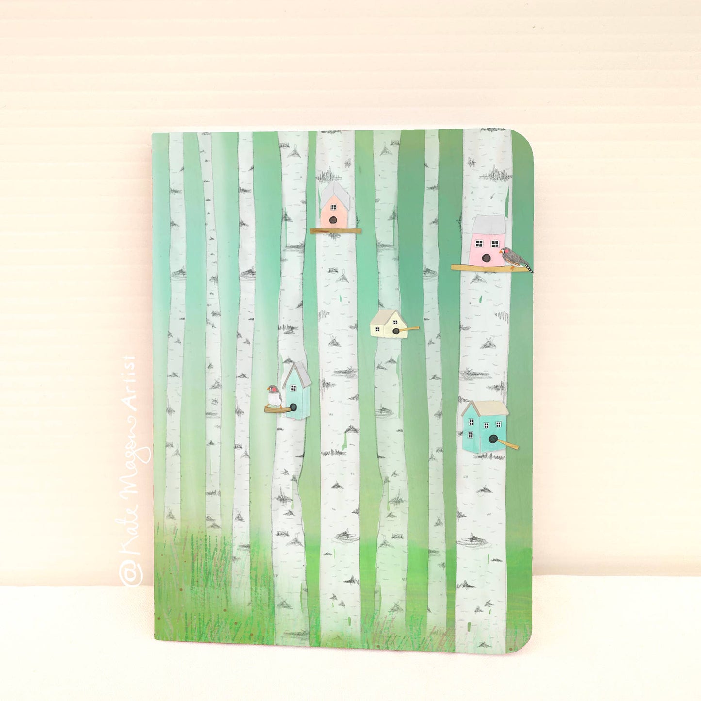 Birch Bird Houses NOTEBOOK: A6 105mm x 140mm