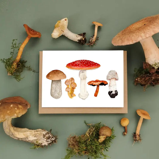 Greeting Card - botanical fungi
