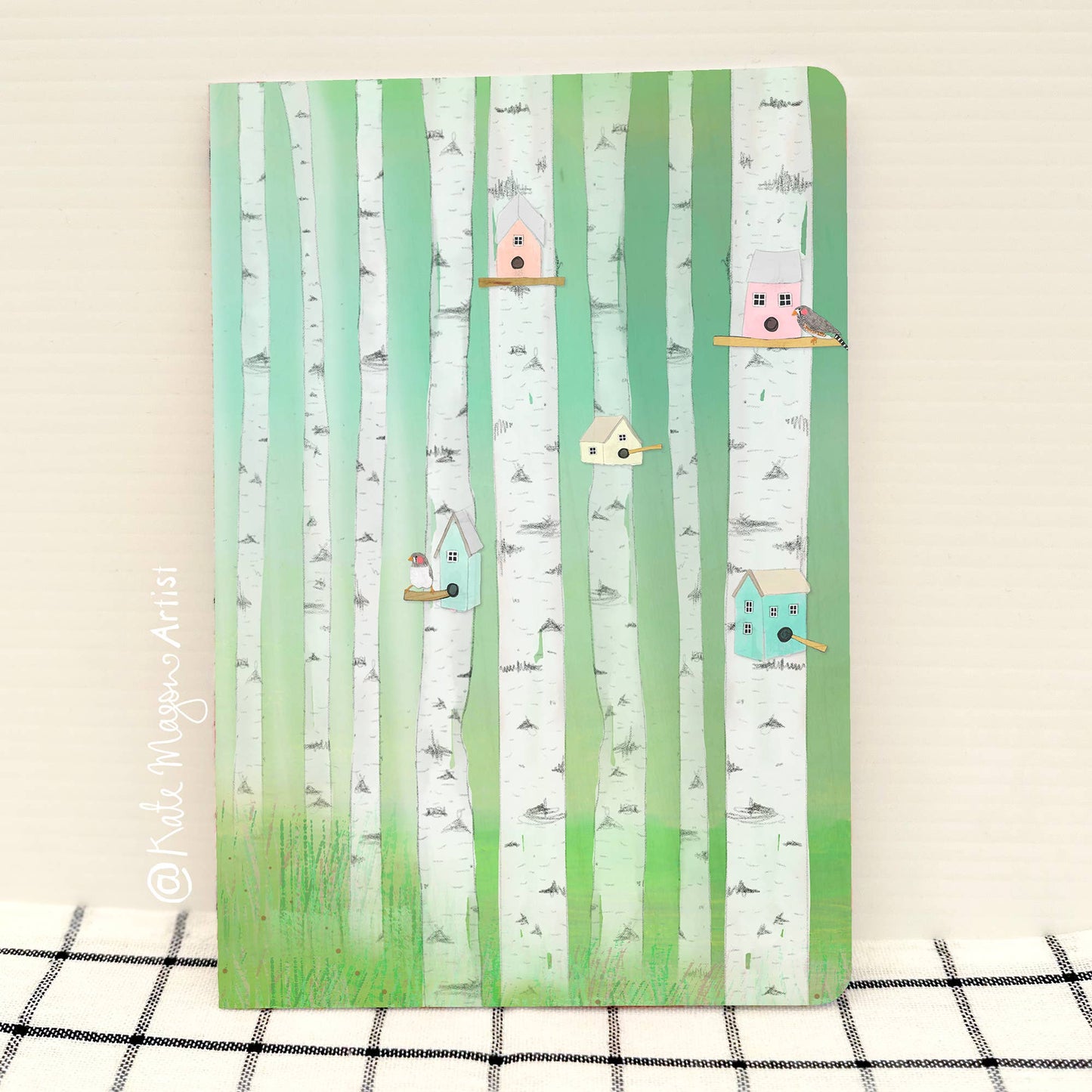 Birch Bird Houses NOTEBOOK: A6 105mm x 140mm