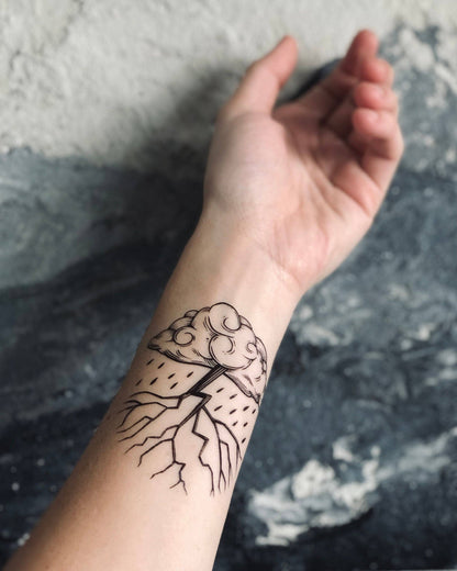 Storm Cloud - Temporary Tattoo
