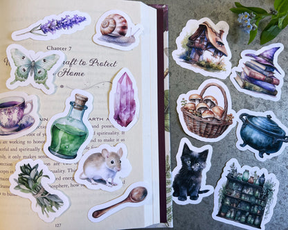 The Witch's Cottage - 15 x stickers