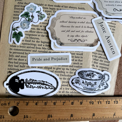 Elizabeth Bennet & Mr Darcy - vinyl stickers