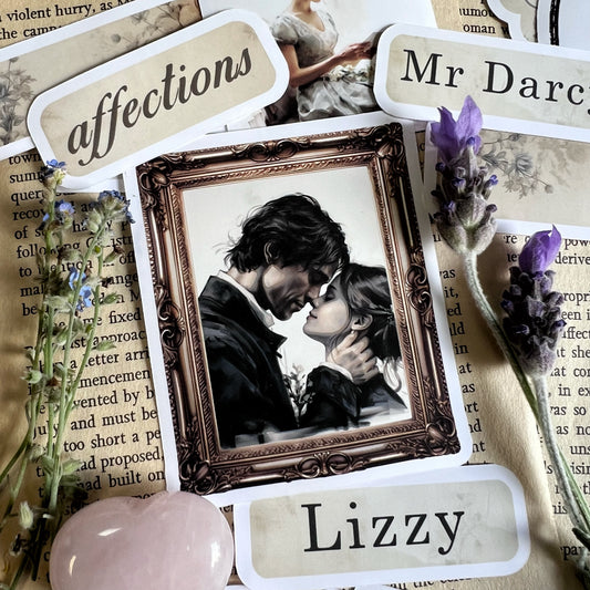 Elizabeth Bennet & Mr Darcy - vinyl stickers