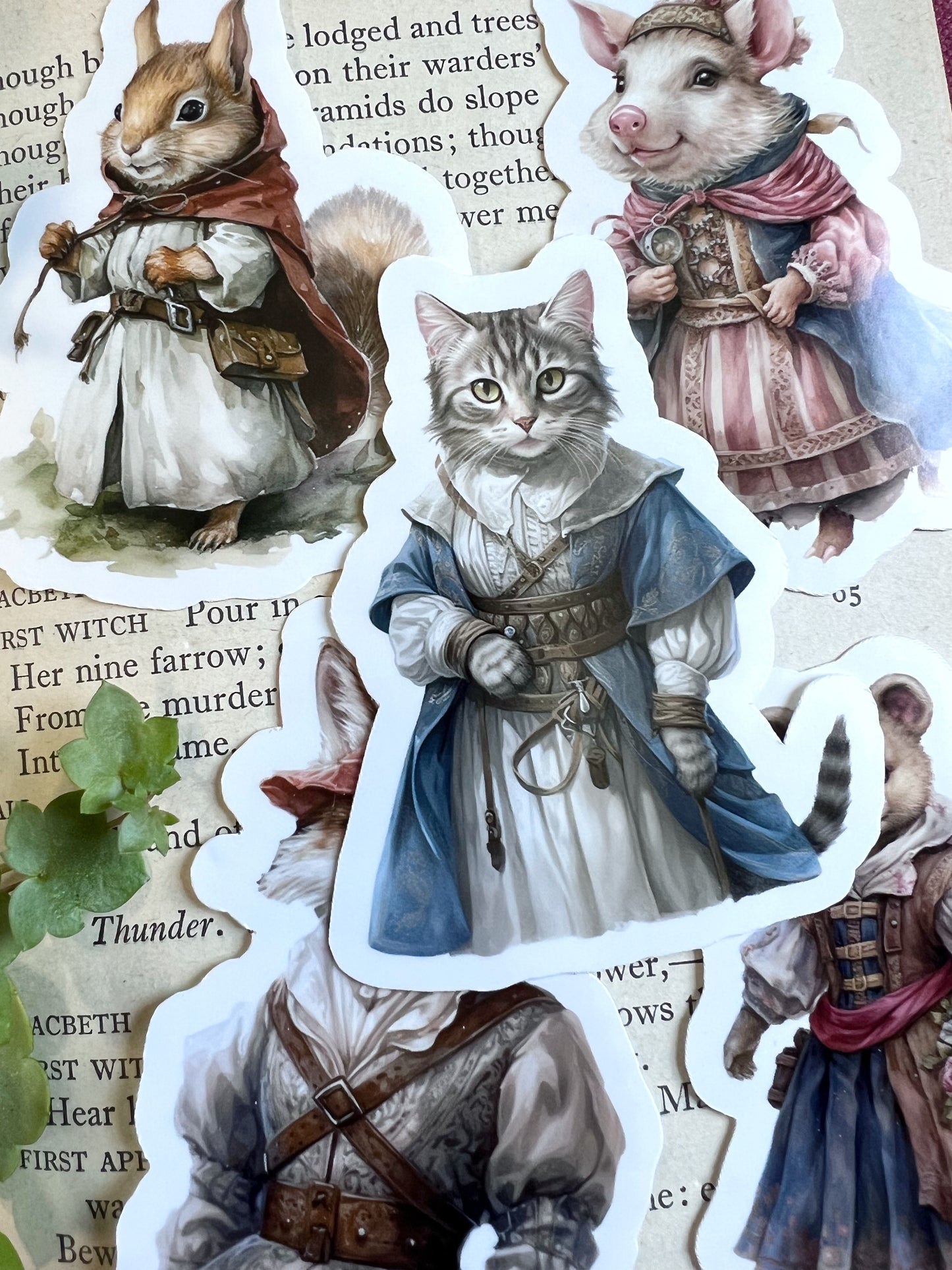 Courtly Creatures - vinyl stickers