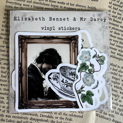 Elizabeth Bennet & Mr Darcy - vinyl stickers