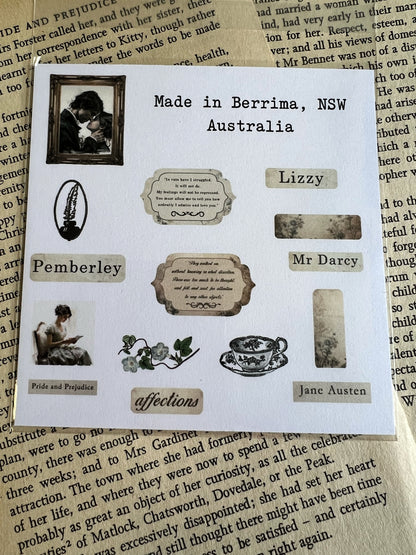 Elizabeth Bennet & Mr Darcy - vinyl stickers