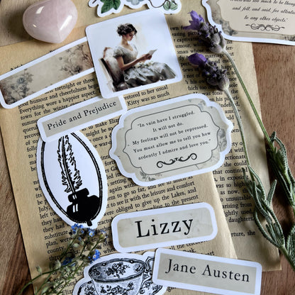 Elizabeth Bennet & Mr Darcy - vinyl stickers