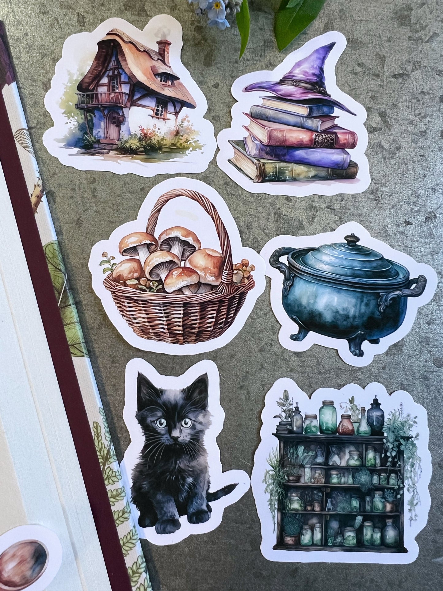 The Witch's Cottage - 15 x stickers