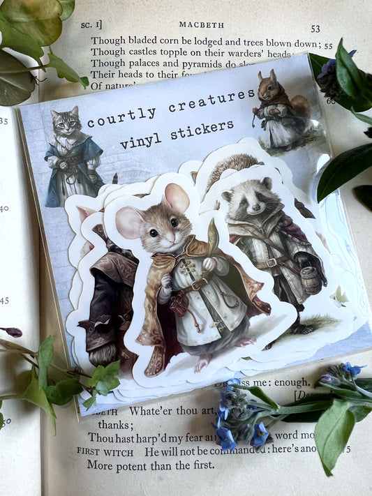 Courtly Creatures - vinyl stickers