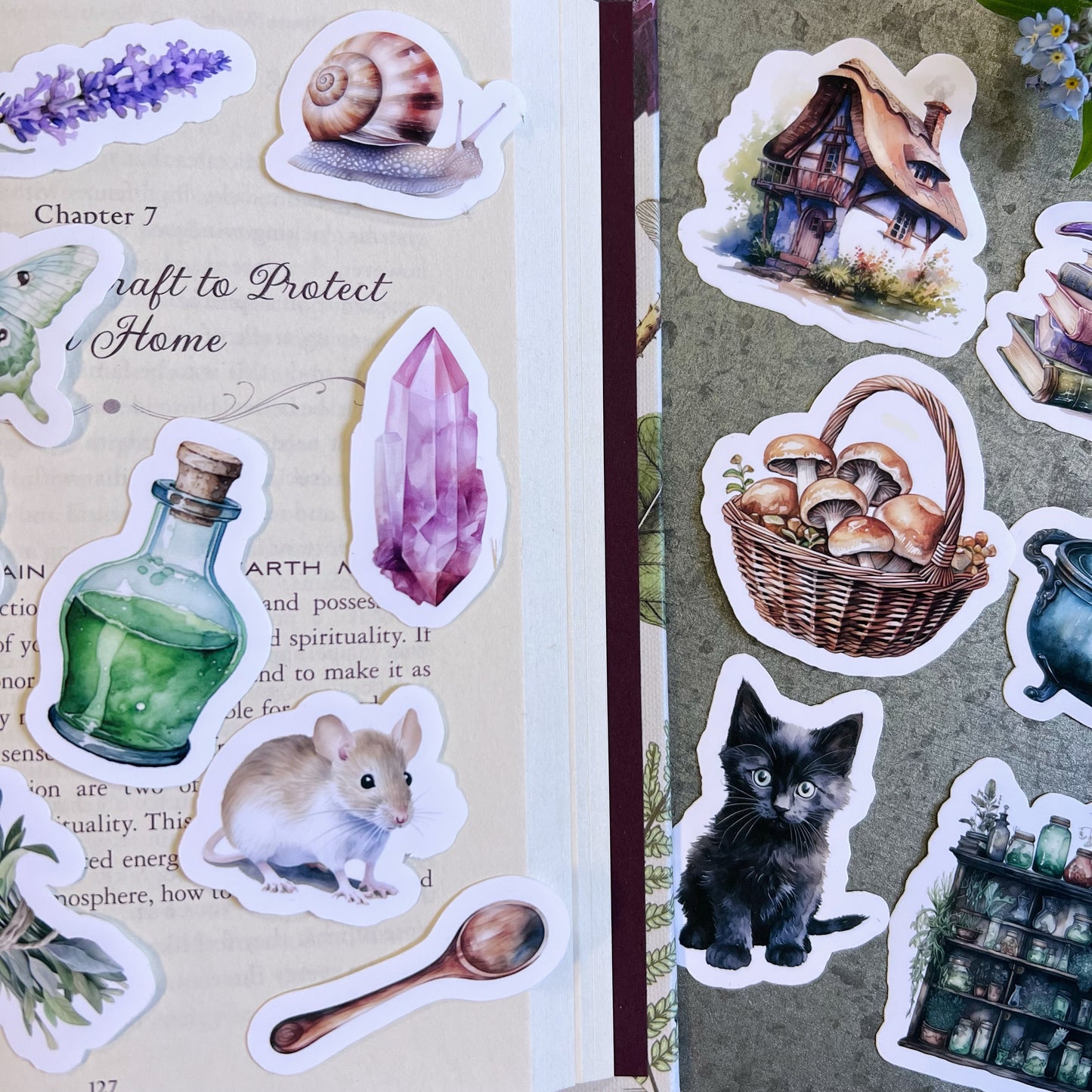 The Witch's Cottage - 15 x stickers