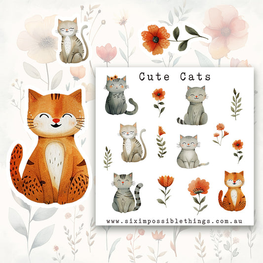 Cute Cats - mini stickers