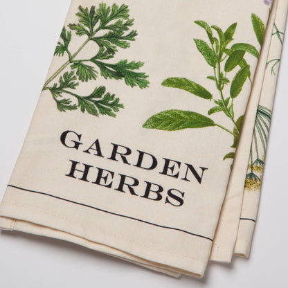 Garden Herbs - tea towel