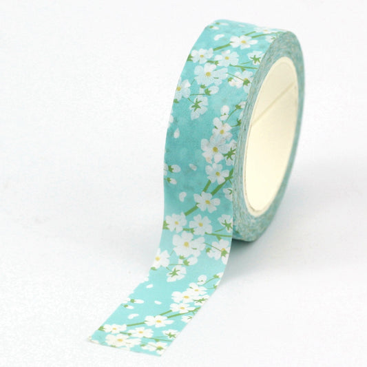 Washi Tape - blue cherry blossom (buy more & save)