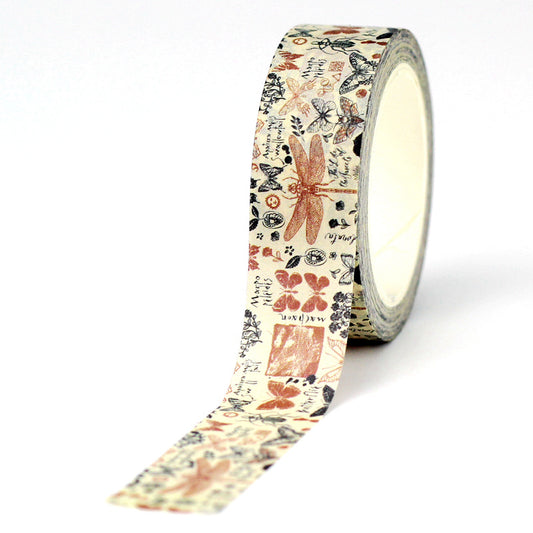 Washi Tape - vintage bugs and beasties (buy more & save)