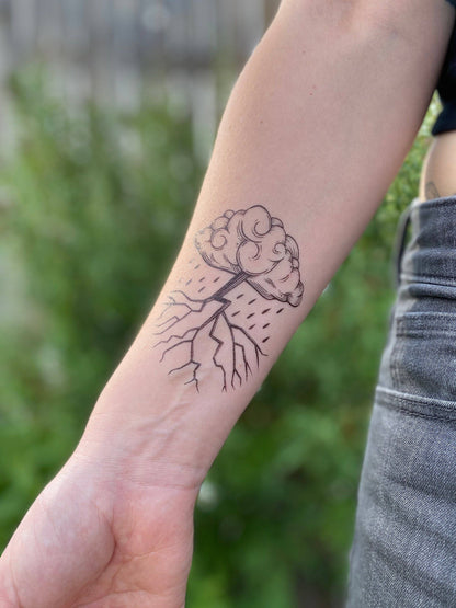 Storm Cloud - Temporary Tattoo