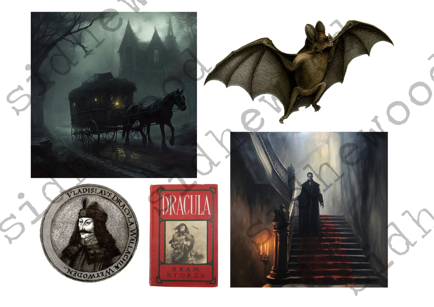 Dracula images and quotes - digital download (printable file)