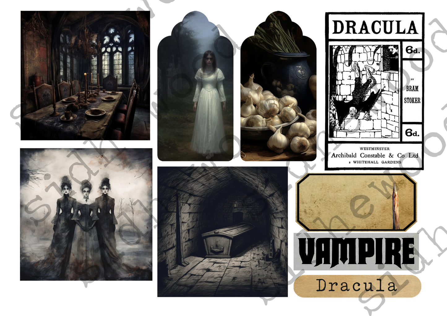 Dracula images and quotes - digital download (printable file)