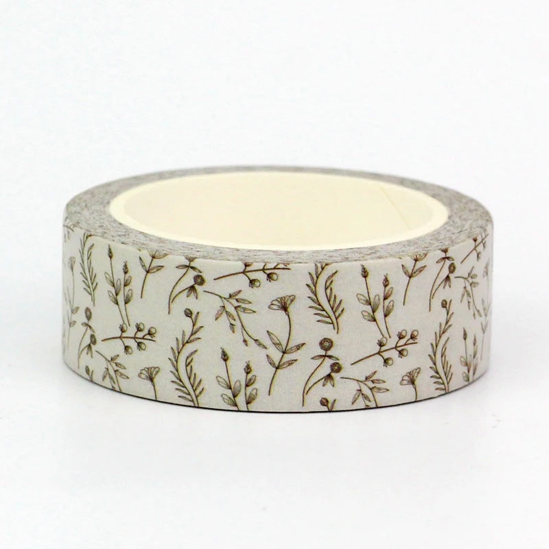 Washi Tape - neutral ferns and flowers (buy more & save)