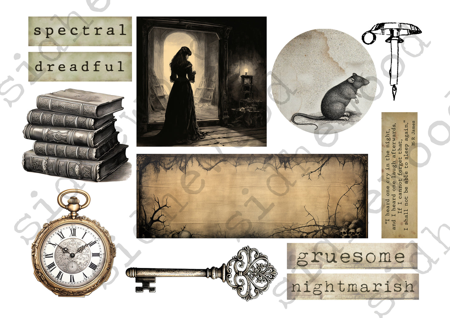 Gothic Horror images and quotes - digital download (printable file)