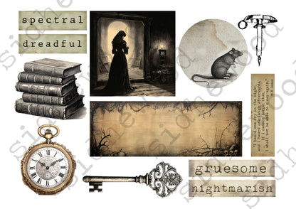 Gothic Horror images and quotes - digital download (printable file)