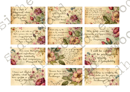 Jane Austen Quotes - digital download (printable file)