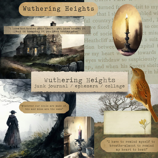 Wuthering Heights Quotes & Images - digital download (printable file)