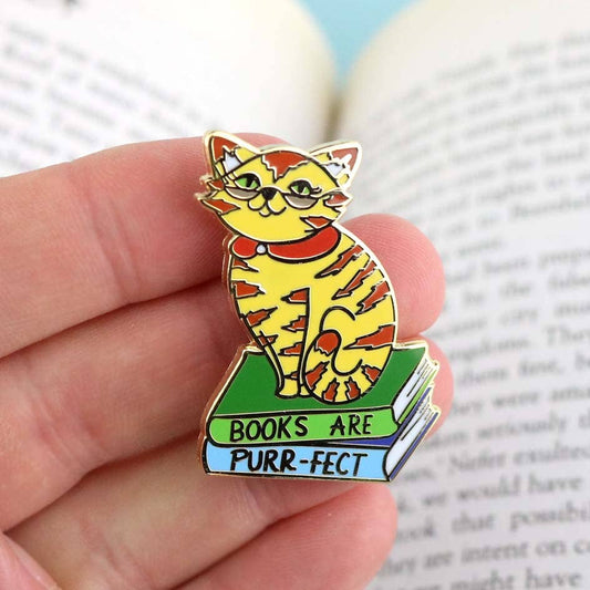 Books Are Purr-fect Lapel Pin