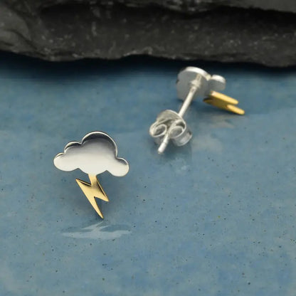 Cloud & lightning bolt earrings