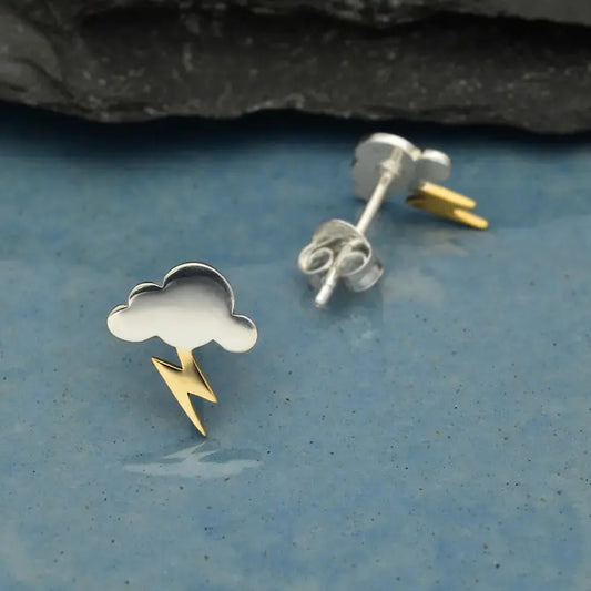 Cloud & lightning bolt earrings