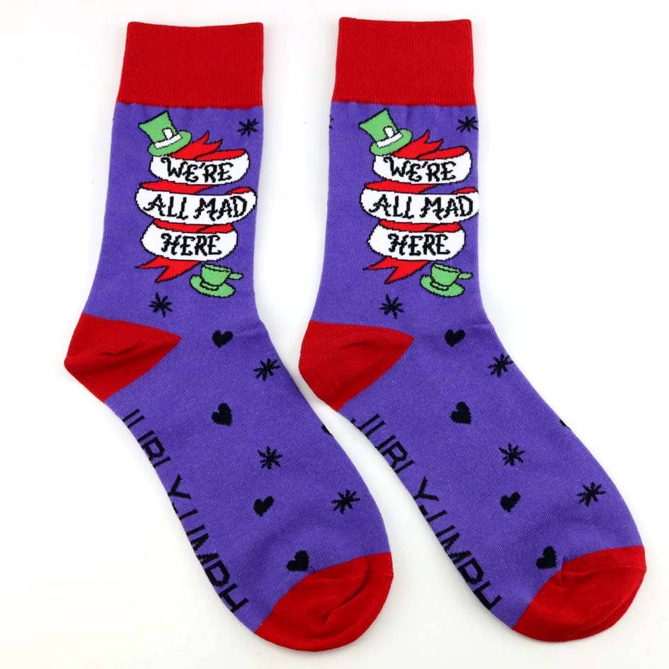 We're All Mad Here Socks