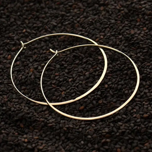 silver hoop earrings