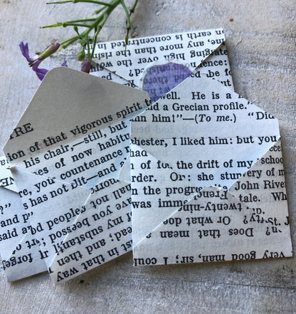 Tiny Envelopes - Jane Eyre book pages