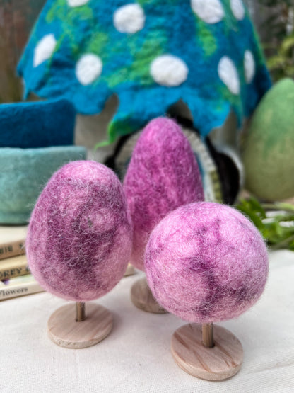 Felt Trees (set of 3) - purple