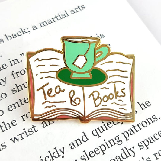 tea and books - Lapel Pin