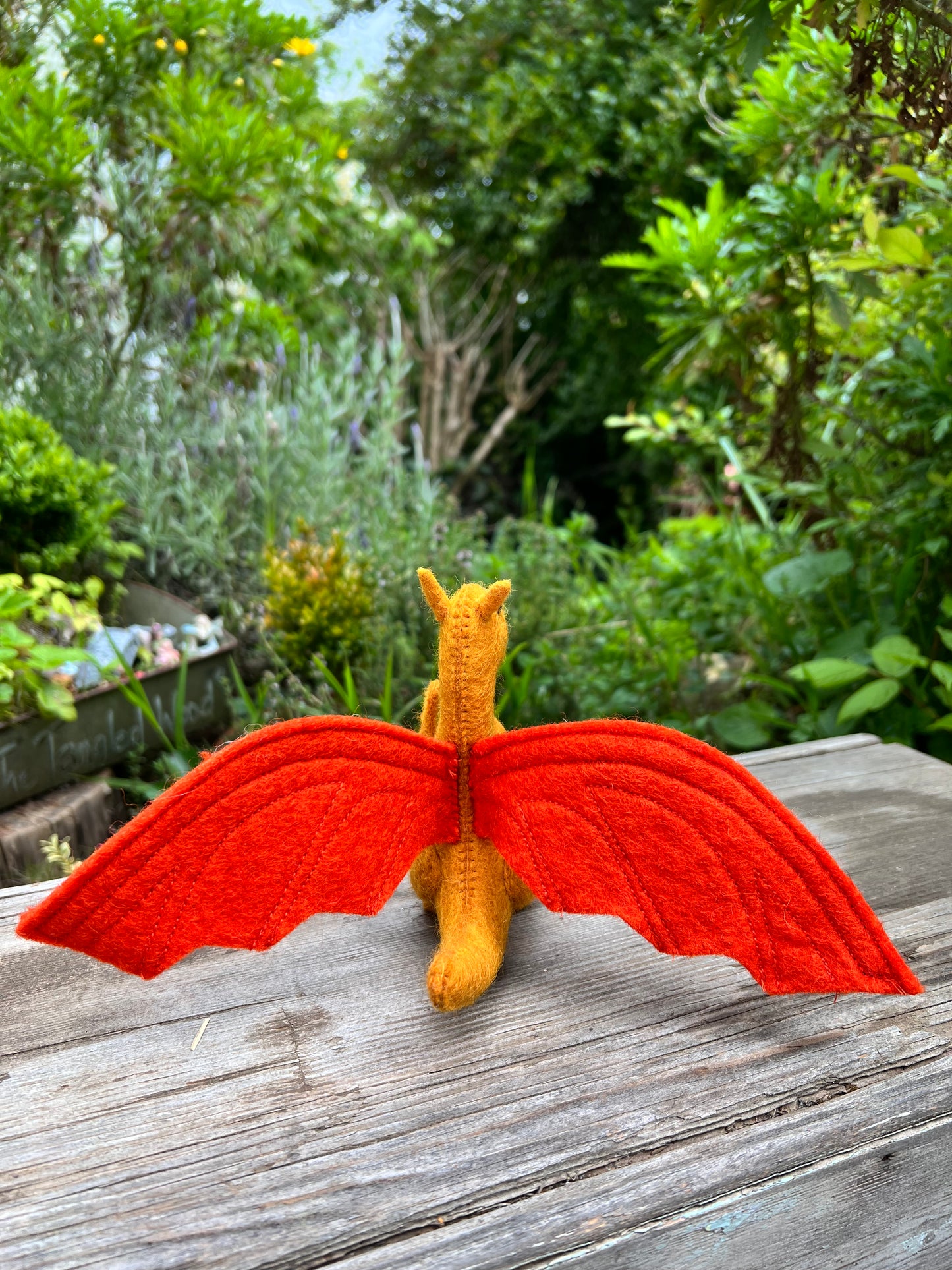 Felt Dragon - orange