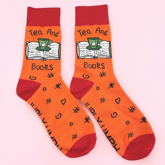 Tea and Books - socks